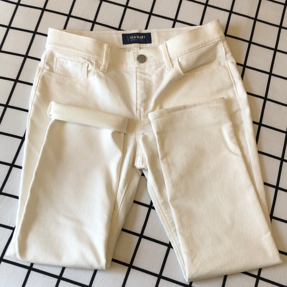 Old Navy White Stretch Skinny Jeans
